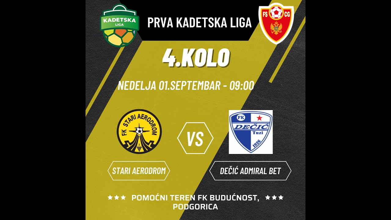 Kadeti 2008 / 09 - FK Stari Aerodrom vs FK Dečić Admiral Bet