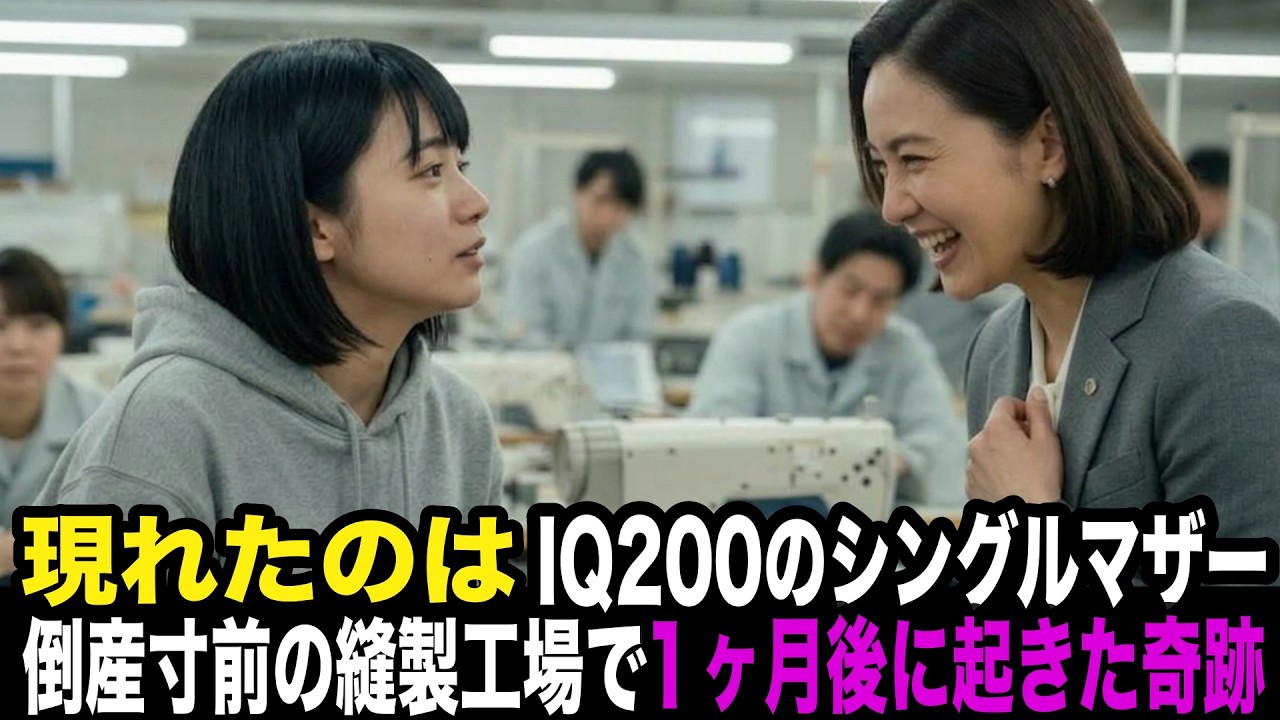 中卒のシングルマザーですが...現れたのはIQ200天才。倒産寸前の縫製工場で１ヶ月後に起きた奇跡！