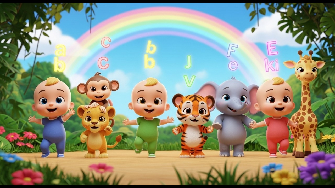 ABC Jungle Adventure with Animal Friends 🐯 | 3D Toddler Alphabet Song & Dance