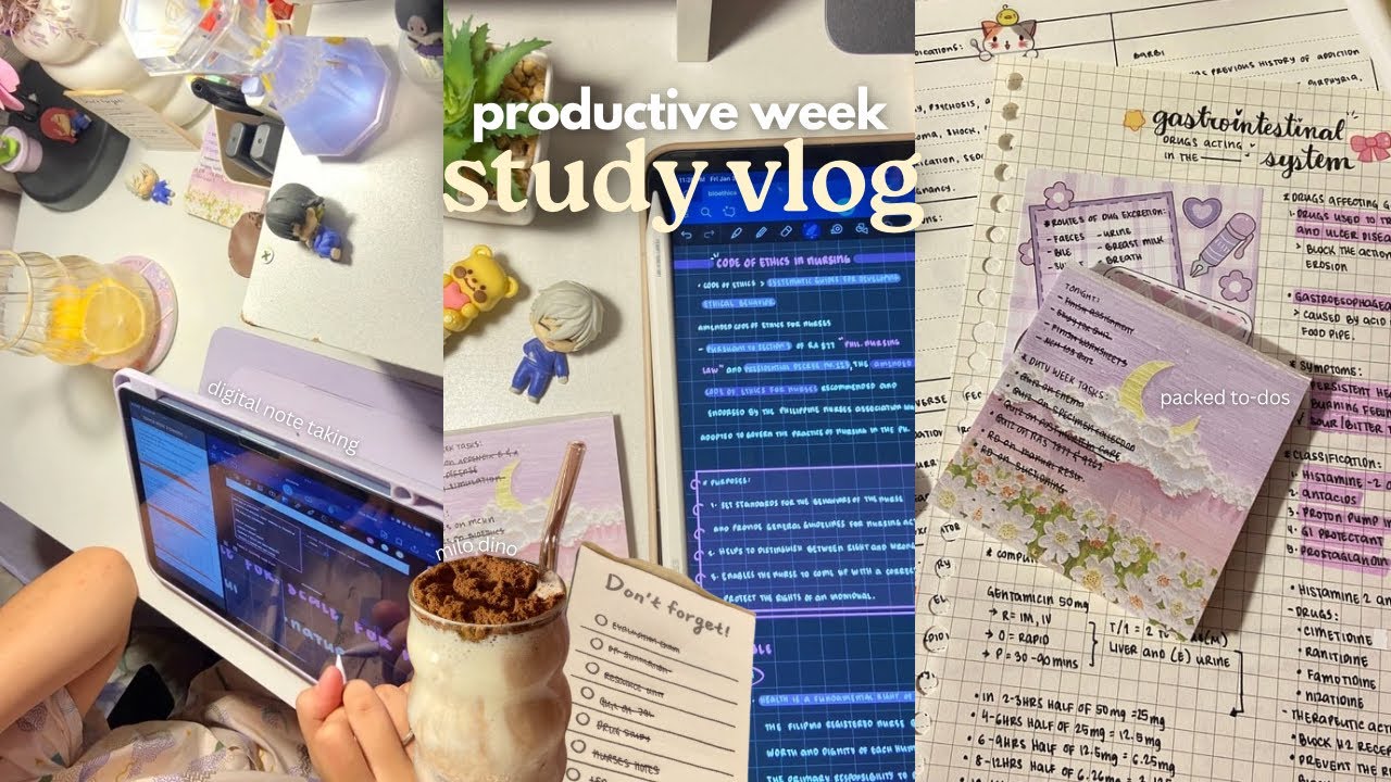 most productive study vlog 📚 | lots of writing, completing tasks, pre capping reflection 🌟