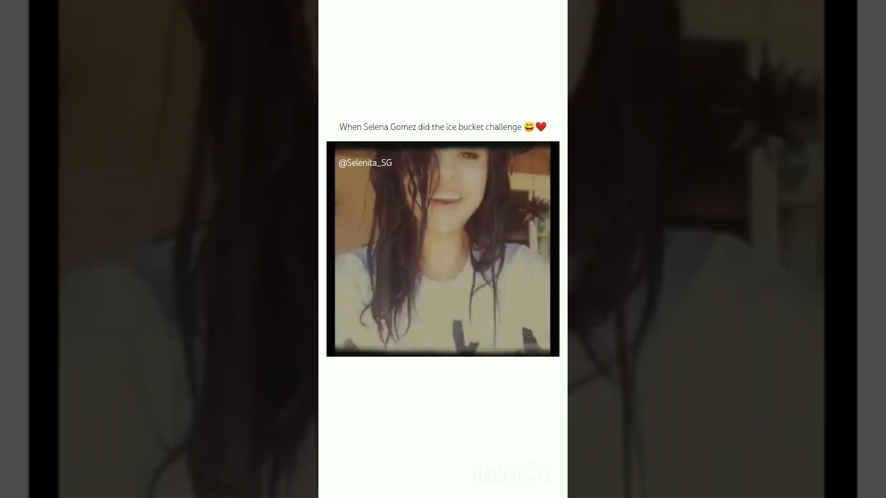 When Selena Gomez did the ice bucket challenge😄#selenagomez#ice#bucket#challenge#funny#als#shorts#fy