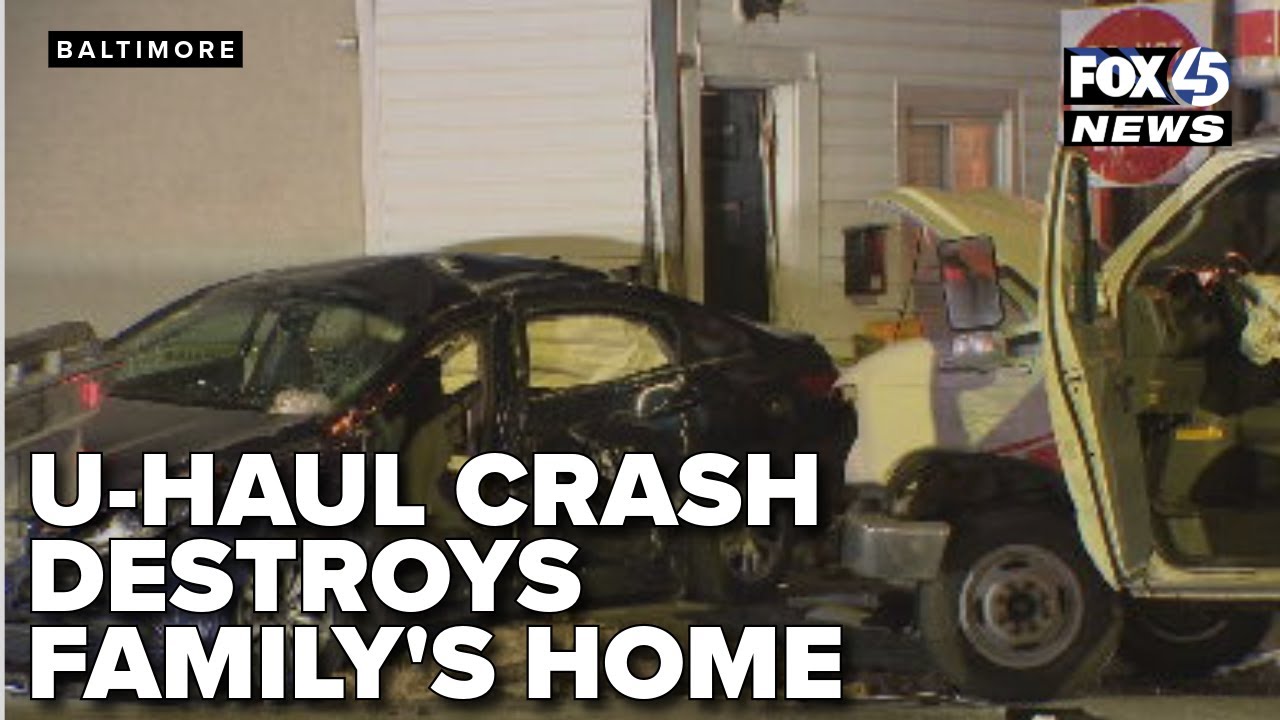 Southeast Baltimore family without a home after attempted burglary suspects crash U-Haul into house