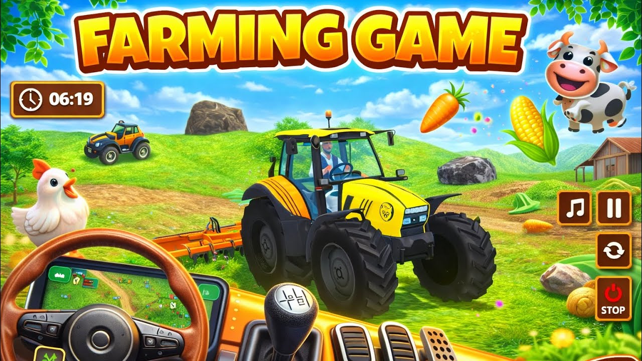 🚜 Amazing Tractor Farming Game for Kids 🌽 | Fun Farming Simulator 🎮 #KidsGame #tractorgame 