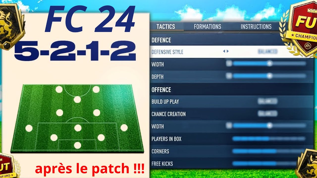 La FORMATION ULTRA EFFICACE APRÈS le PATCH !! 👌tuto formation 5-2-1-2 +Tactiques Perso