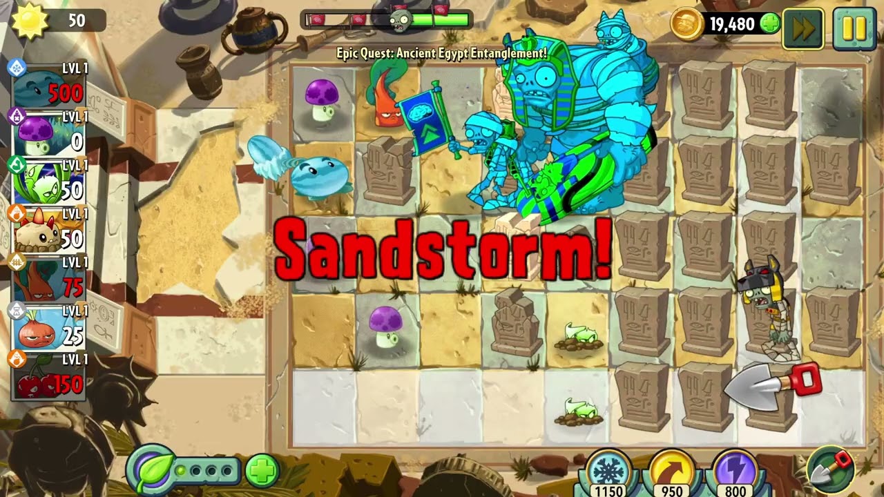 Ancient Egypt Entanglement - Level 4 - No Sunflowers, No Plant Food || Day 31