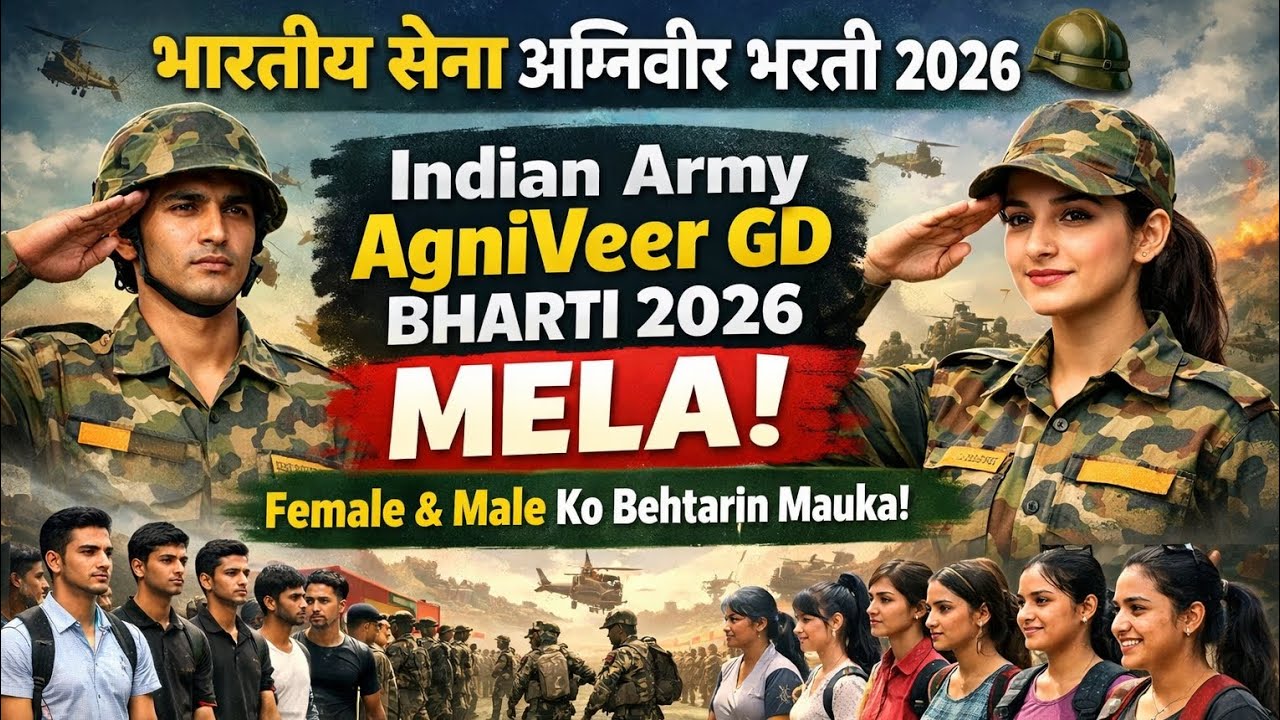 भारतीय सेना अग्निवीर भर्ती 2026💂 || Indian army agniveer bharti 🪖|| male female agniveer #indianarmy