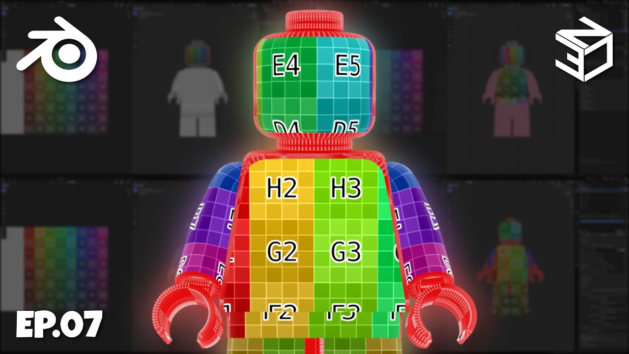 LEGO Minifigure Blender Course | 07: UV Unwrapping