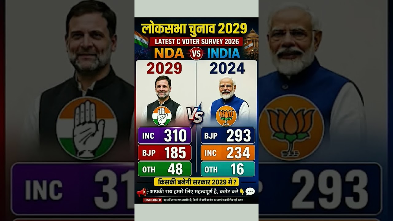 Lok Sabha Election 2029 Biggest Survey Shock Sarkar? NDA vs INDIA Kaun Banayega#modi