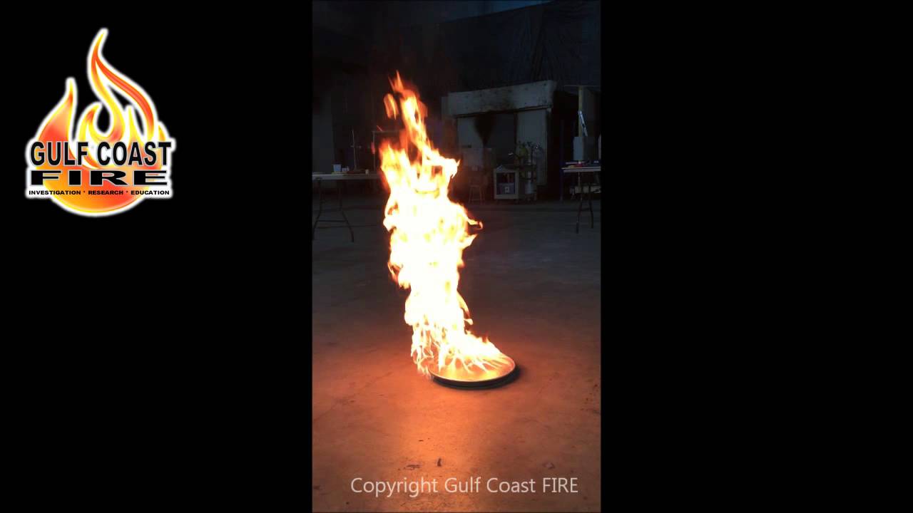 Heptane Pan Flame rip