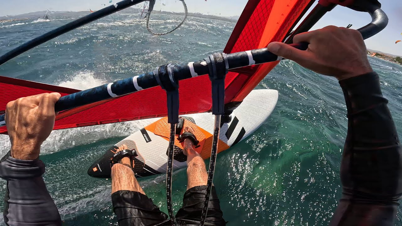 Windsurfing 6bft: Testing my new RRD FSW 96lt - Severne S1 4.4, 5.2