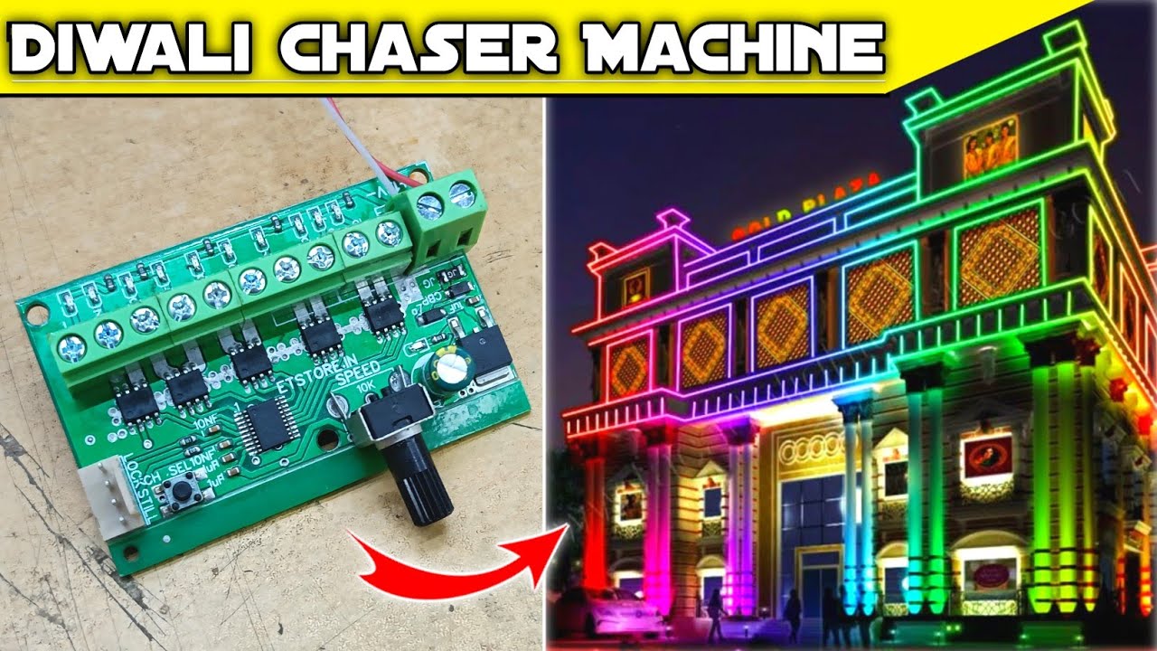 Chaser Light Controller With 25+ Pattern || Diwali Chaser Machine || Jhalar Ke Liye Chaser Banaye.