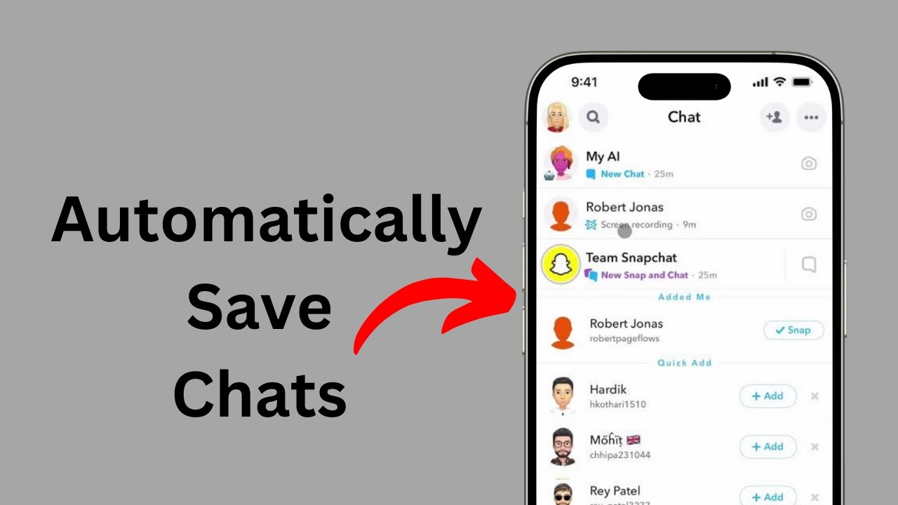 Automatically SAVE Chats in Snapchat | 2025