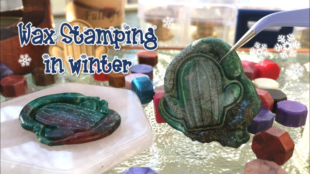 #asmr ❄️ Wax Stamping in Winter | Outdoor Wax Stamping | Wax Seals | Relaxing Wax Stamping
