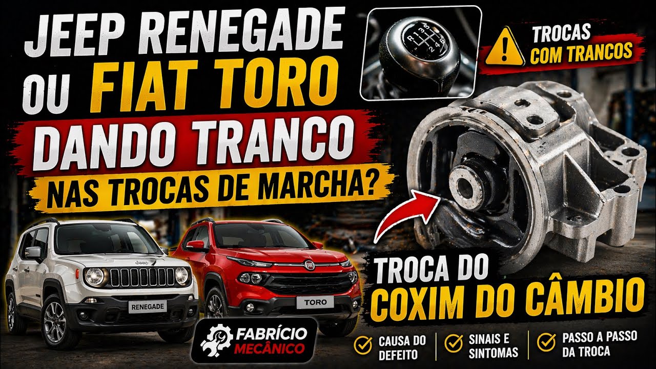 Jeep renegade ou Fiat toro, dando tranco nas trocas de marcha- troca do coxim do câmbio.