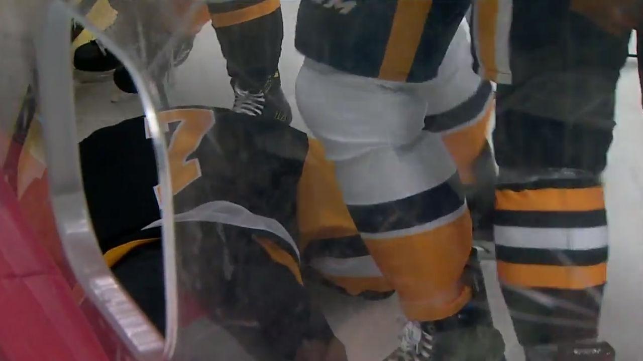 Cullen shaken up after hard hit by Irwin