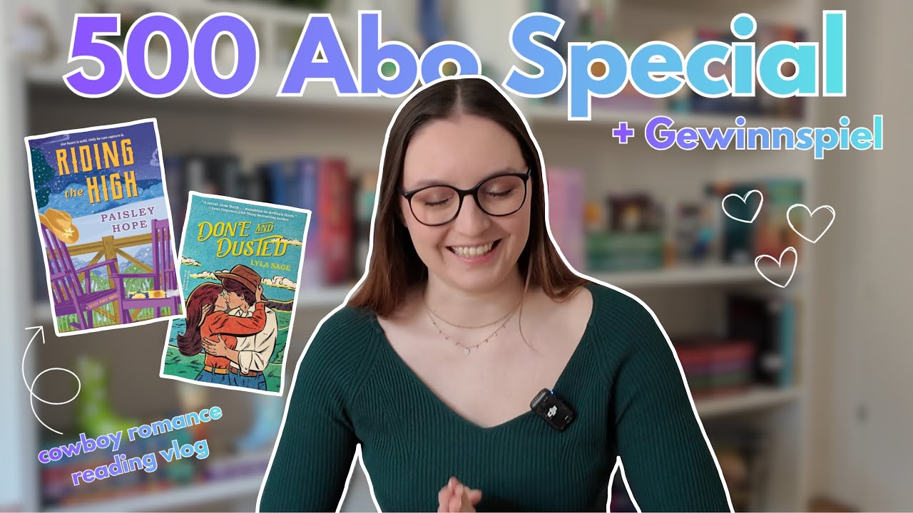500 abos?! DANKE🤍 cowboy romance reading vlog + VERLOSUNG🐎📖✨