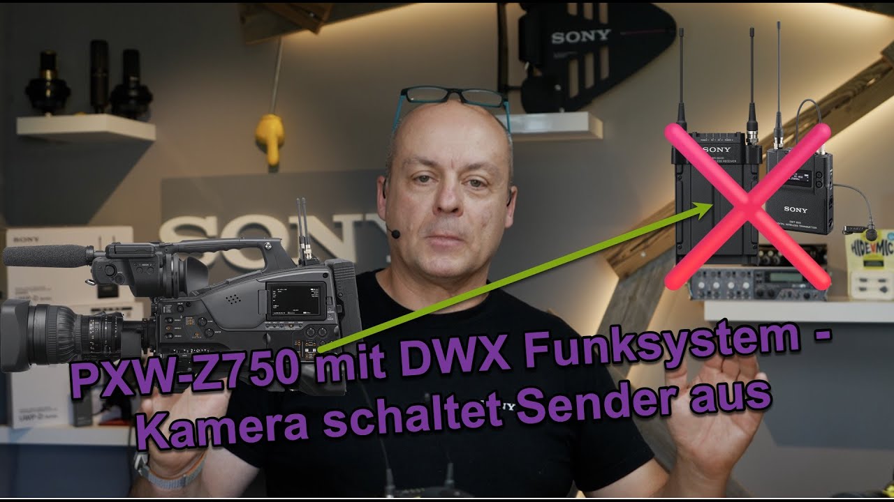 PXW-Z750 mit DWX Funksystem - Kamera schaltet Sender aus