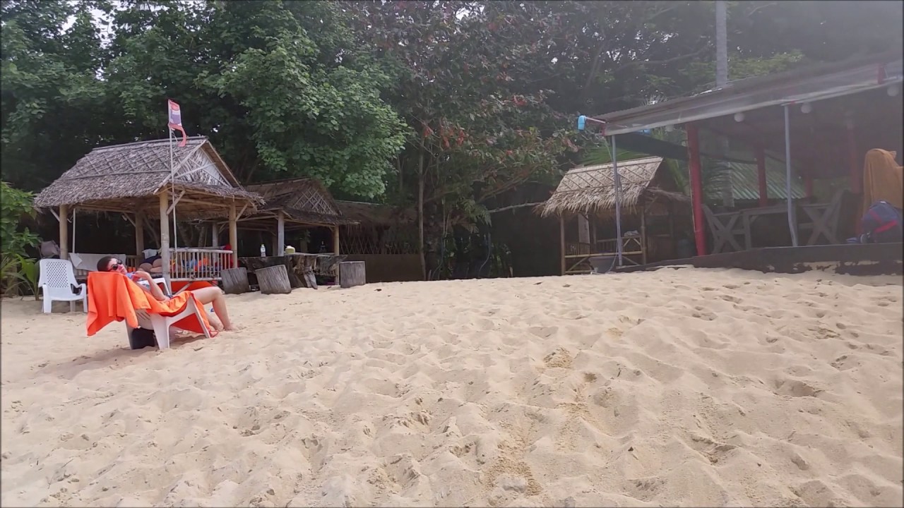 Moonhut Bungalows Bar on Maenam Beach on Koh Samui in Thailand