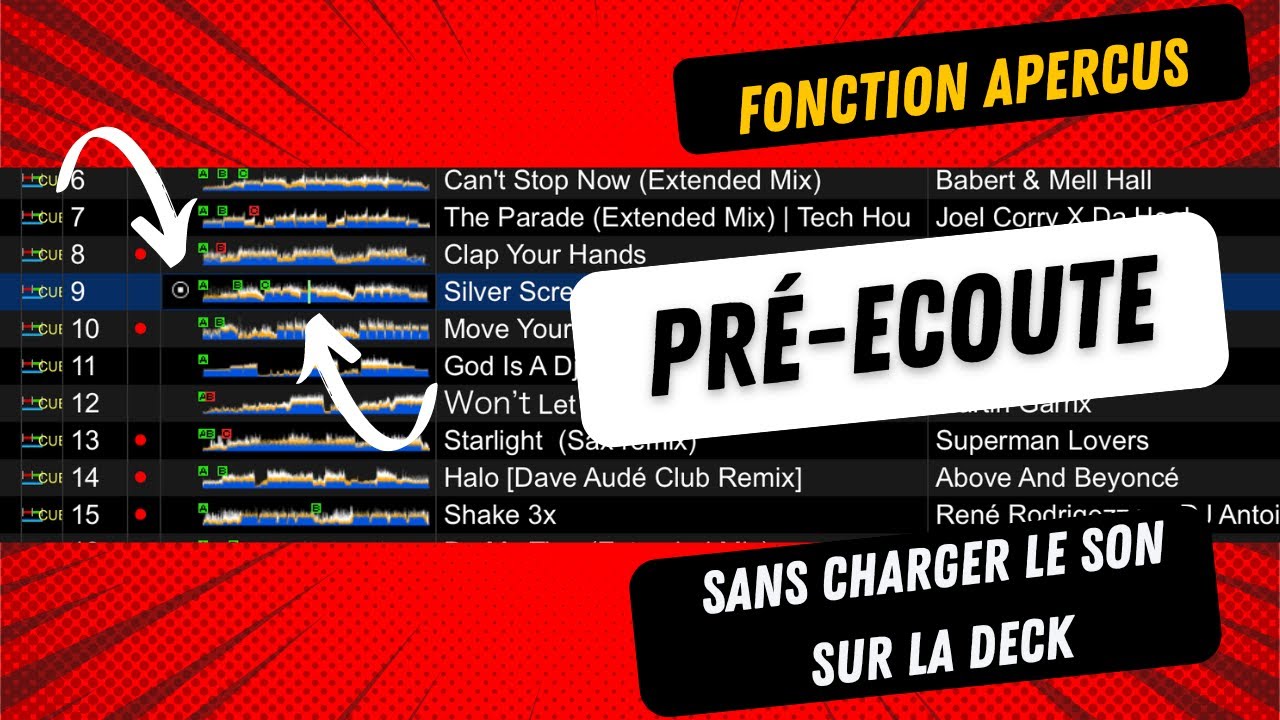 Fonction Aperçus = Pré-écoute sans charger le son sur la deck _ Video 178