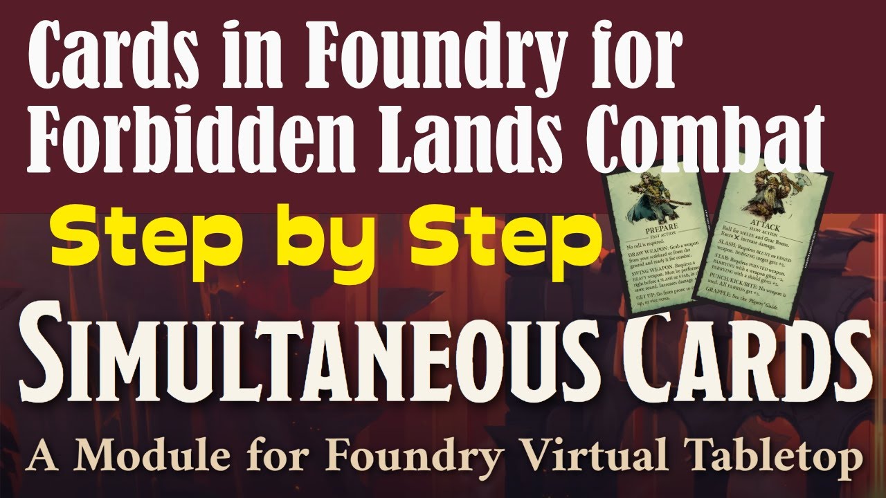 Модуль Foundry VTT + Simultaneous Cards — пошаговая настройка