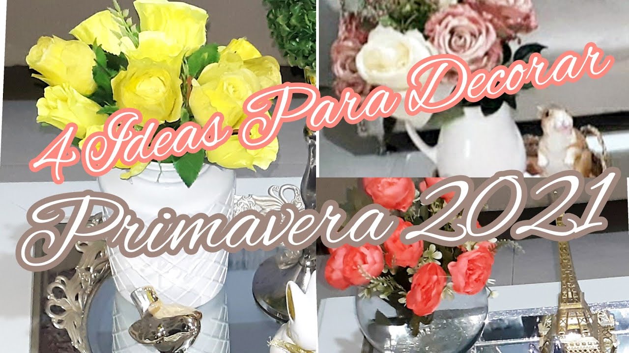 4 Ideas para decorar la mesa de centro,primavera verano 2021//Ideas para decorar, primavera verano