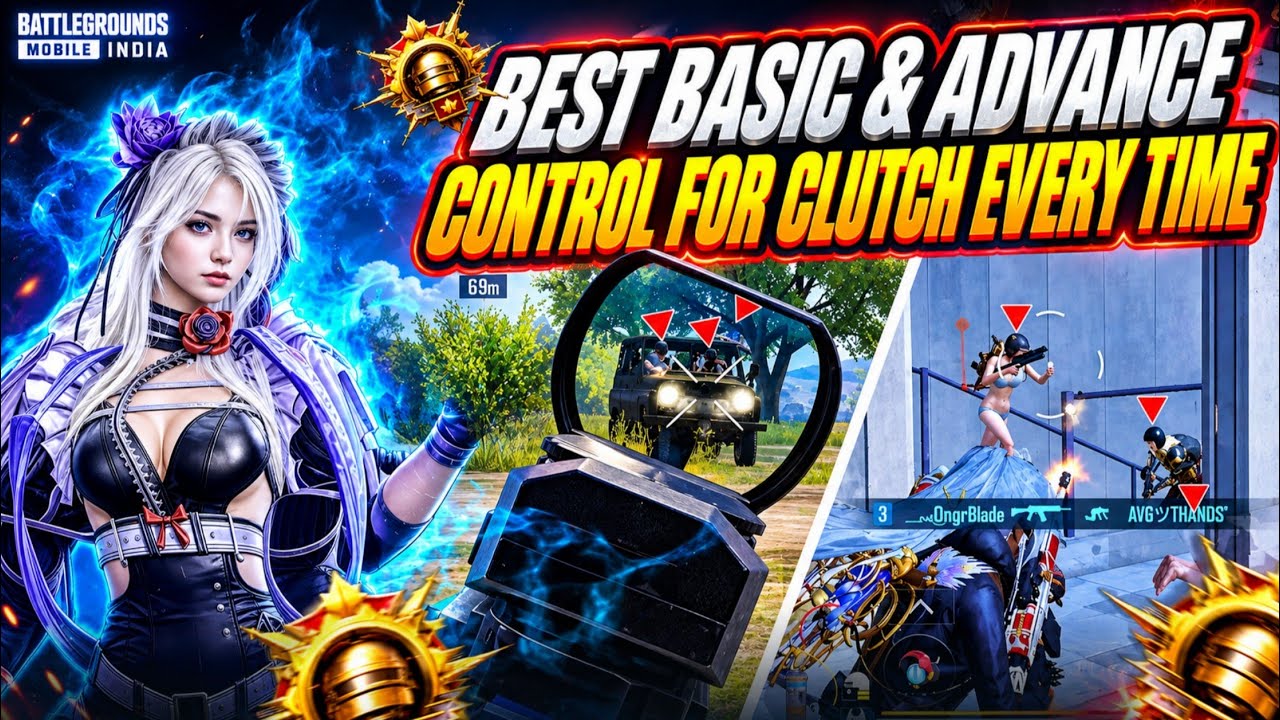 BGMI 4.6 Best Control Settings 🔥 4 & 5 Finger Claw for INSANE Clutches! Fastest Bgmi Clutches