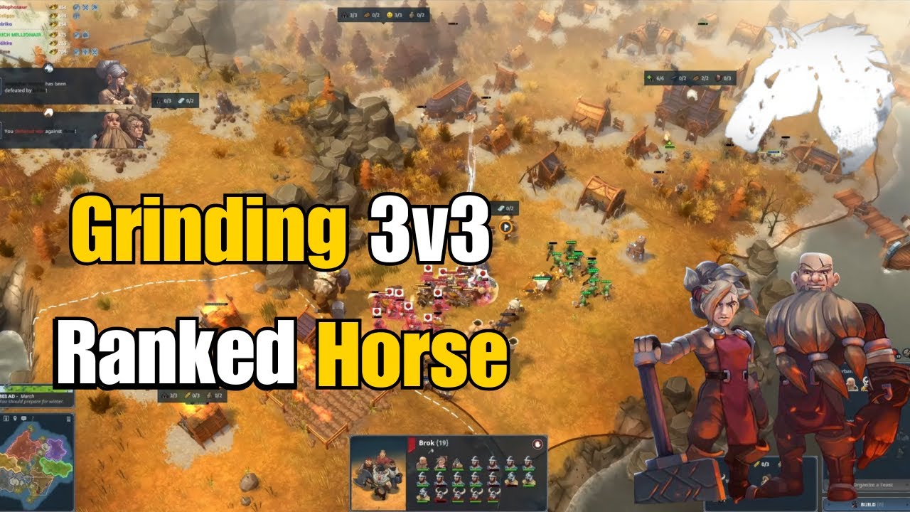 Northgard Ranked 3v3 Horse Clan Grinding fight