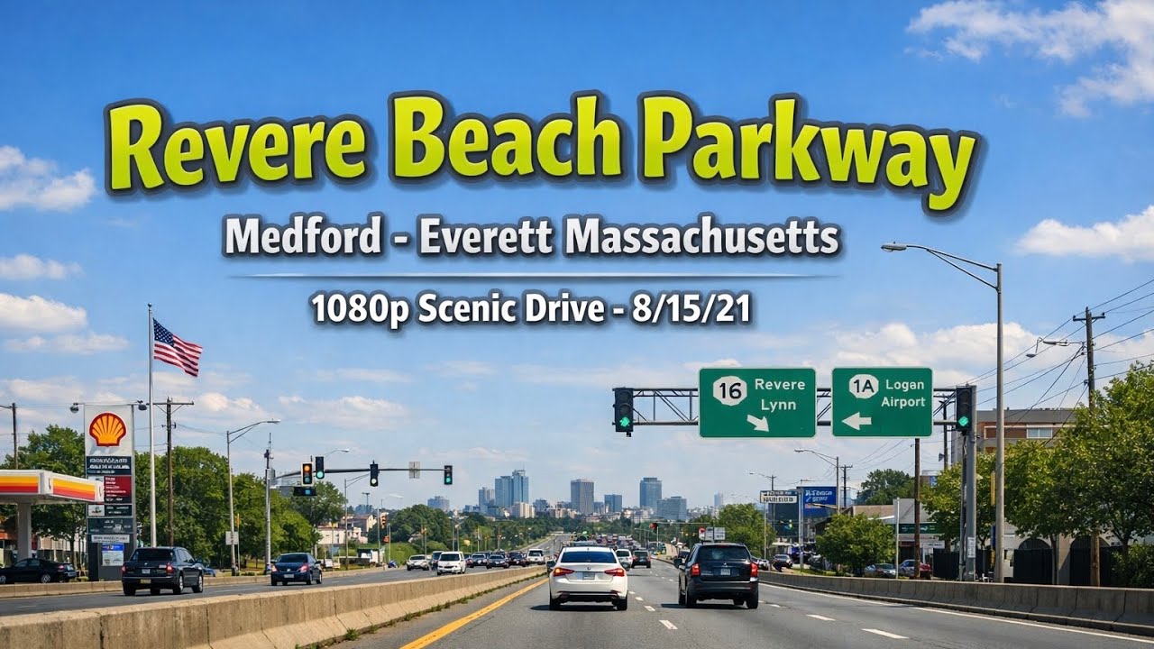 🚗 Revere Beach Parkway | Medford - Everett Massachusetts | 1080p POV Drive - 8/15/21