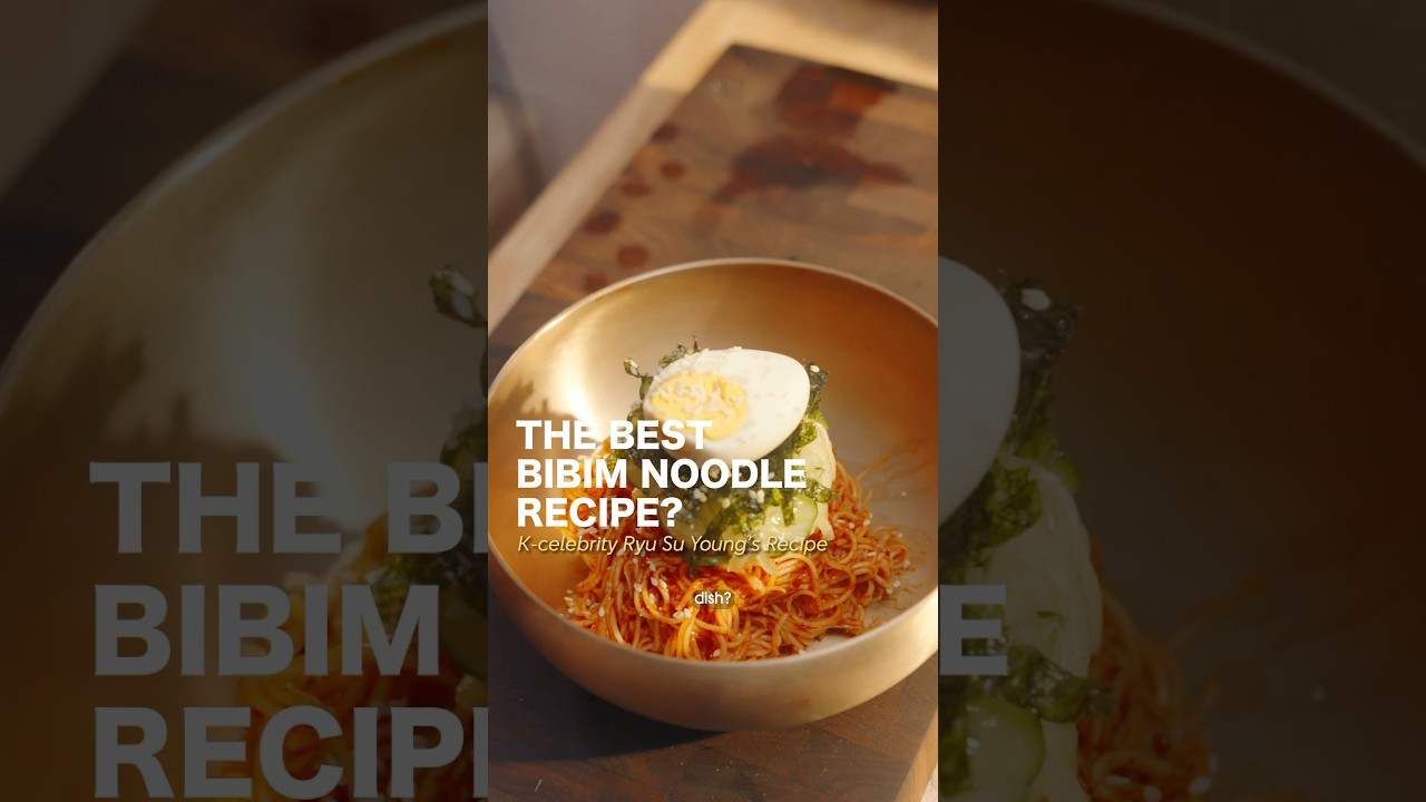 The Best Bibim Noodle Recipe out there by K-celebrity Ryu Su Young! #koreanfood #bibimnoodles