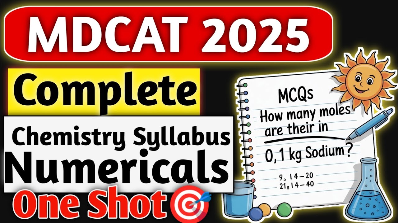 🔥 Master All Numericals of MDCAT chemistry in one shot ✔ lecture