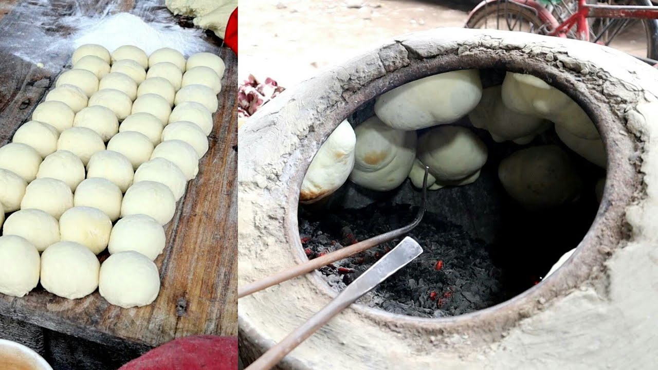 Amazing! Naan Bread Making in a Clay Tandoori Oven