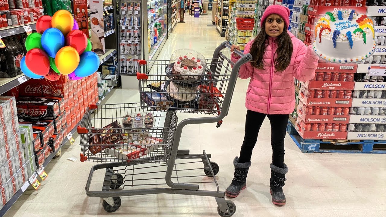 Deema Play  Shopping for Ice Cream BiRTHDAY Party Cake