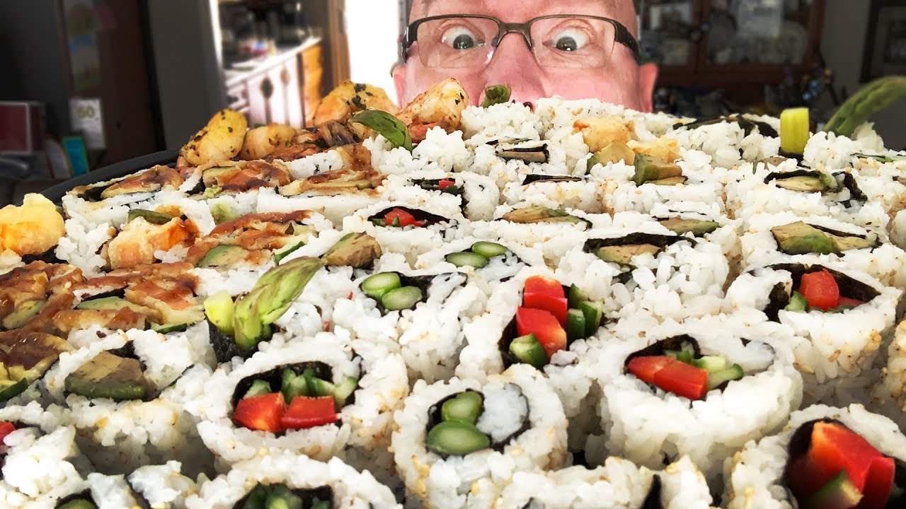 TWO DAY OLD SUSHI 🍤🍣 MUKBANG 먹방 | KBDProductionsTV 10th Birthday