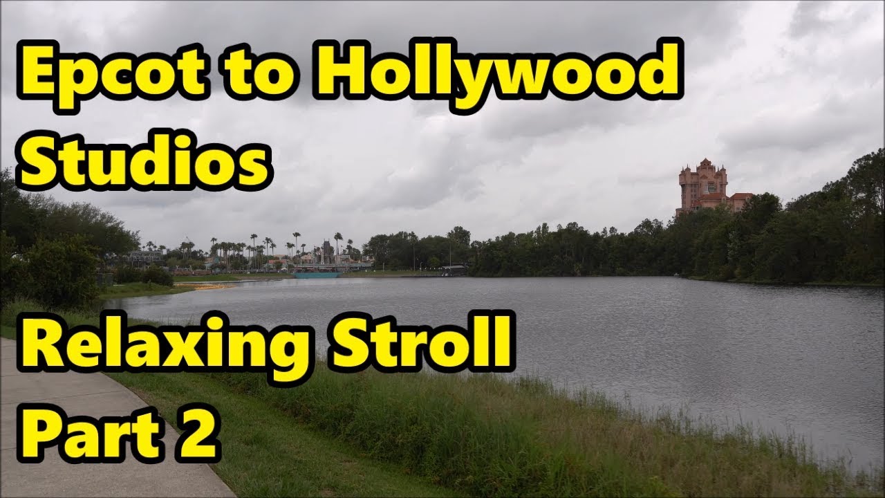 Epcot to Hollywood Studios - Relaxing Stroll in 4K (Part 2)