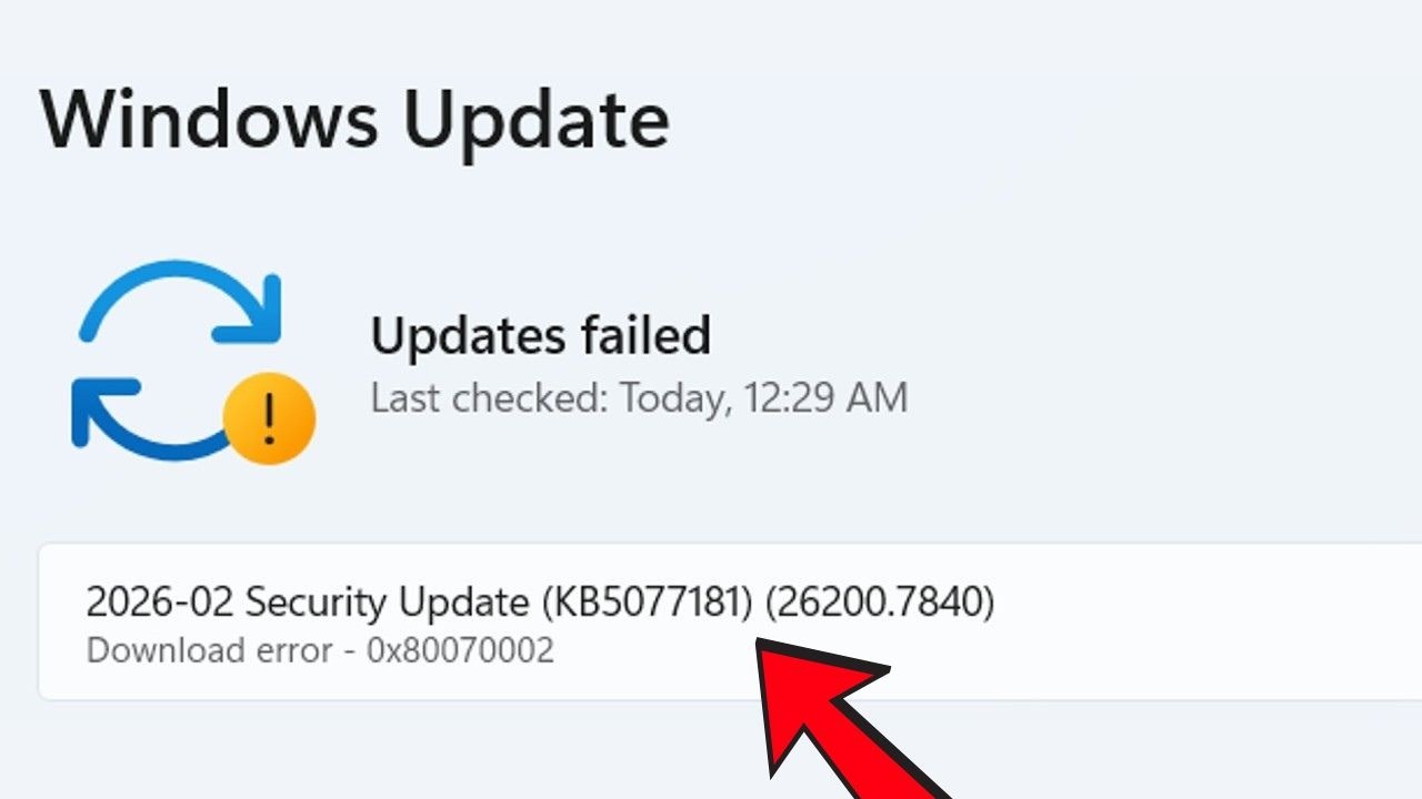 Windows 11 2026-02 Update KB5077181 Won’t Install? Complete Fix Guide (26200.7840)