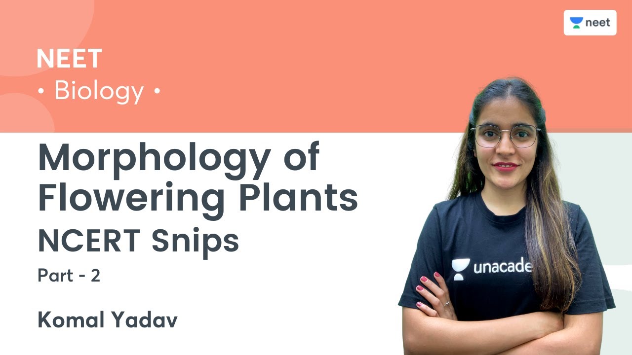 NCERT Snips: Morphology of Flowering Plants | Part 2 | Unacademy NEET | Komal Yadav