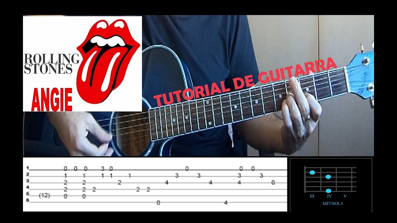 TUTORIAL GUITARRA | Angie - ROLLING STONES
