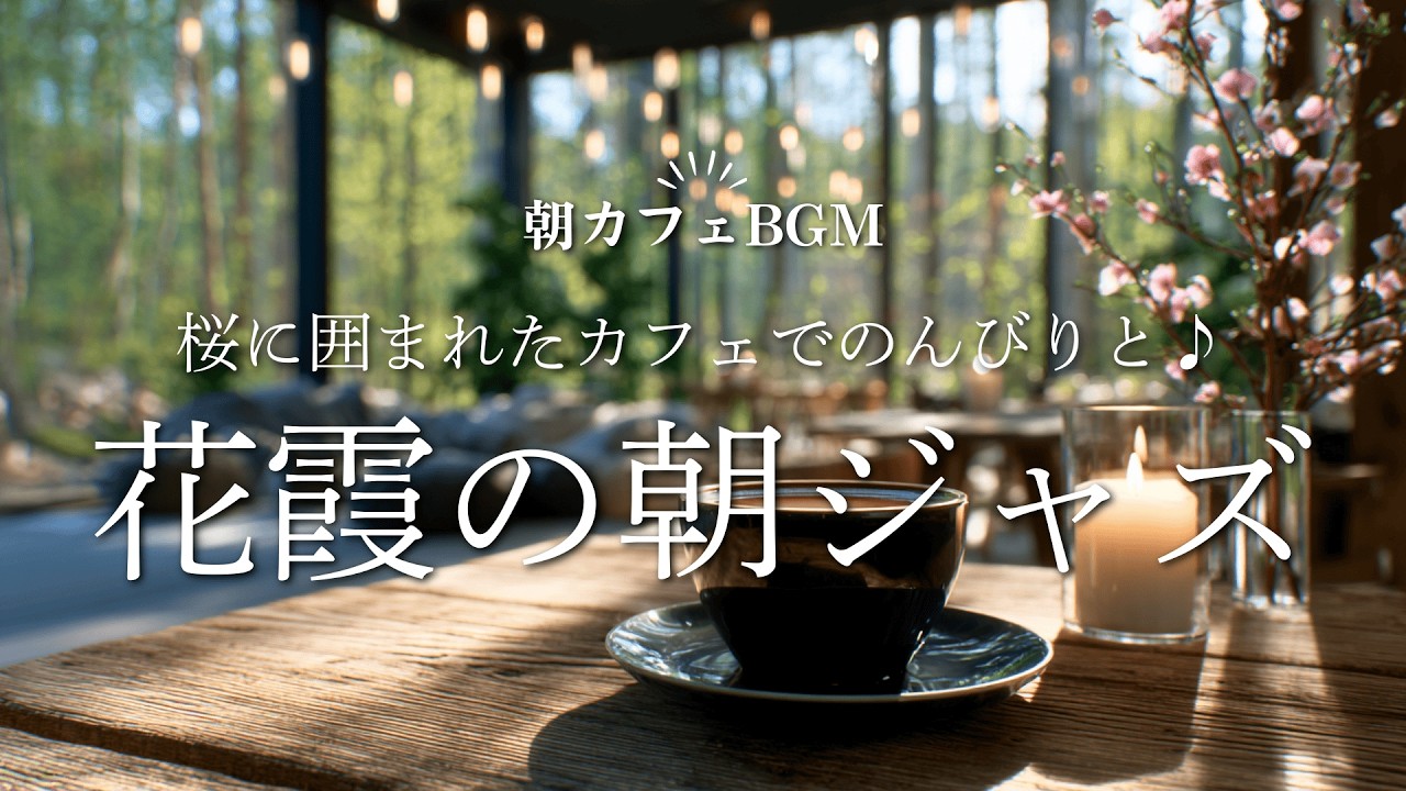 【ジャズBGM】桜とコーヒーで過ごす穏やかな時間｜春の朝ジャズ｜Cozy Coffee & Cherry Blossom Caf&eacute; Ambience
