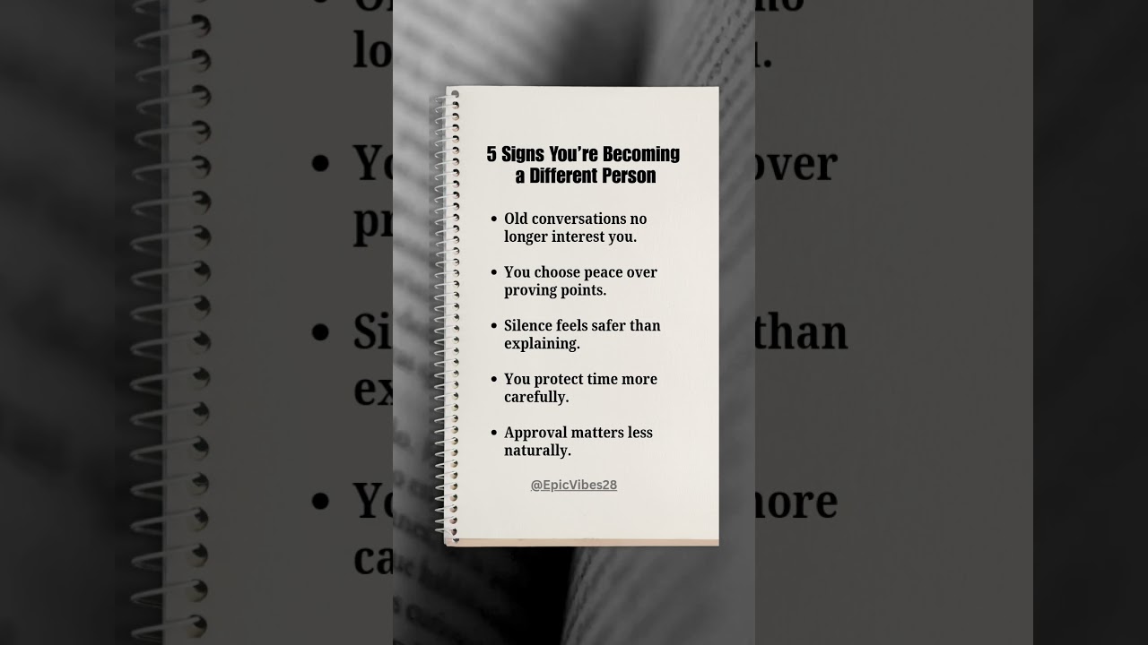 5 Signs You’re Becoming a Different Person 