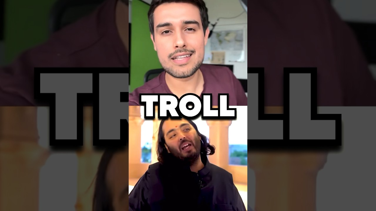 Dhruv Rathee Troll Anant Ambani #shorts #dhruvrathee #anantambani