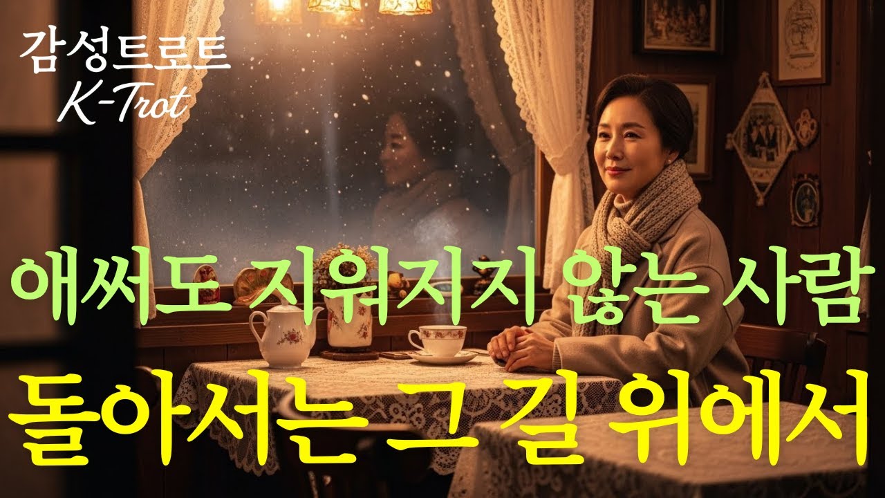 [2025 감성트로트] 그 겨울 찻잔 속에 남은 우리 — 따뜻함과 이별이 머문 다방 이야기