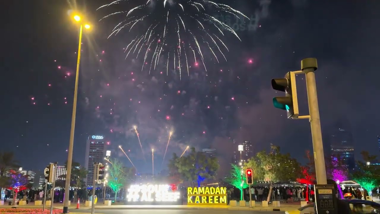 2nd night Ramadan Kareem fireworks @SoukAlSeef 