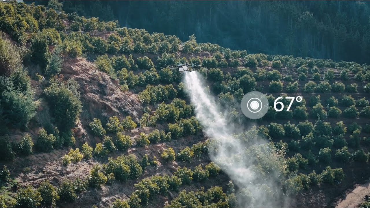 DJI AGRAS T100 - Pruebas en laderas (pendiente 67°)