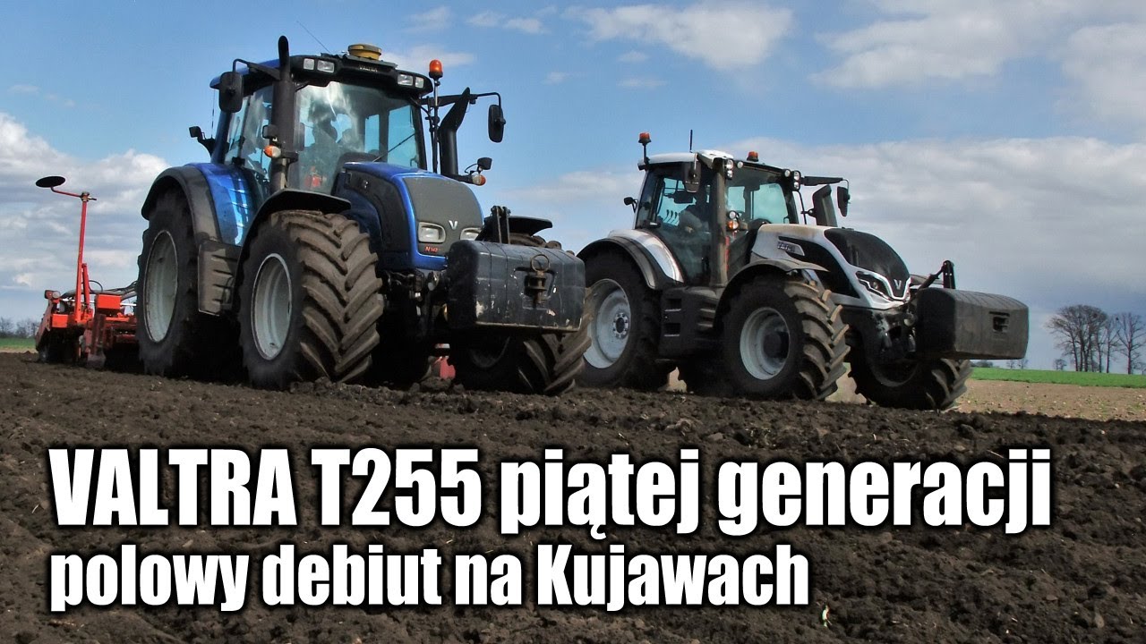 Valtra T255 piątej generacji i Valtra N142 - polowy debiut na Kujawach