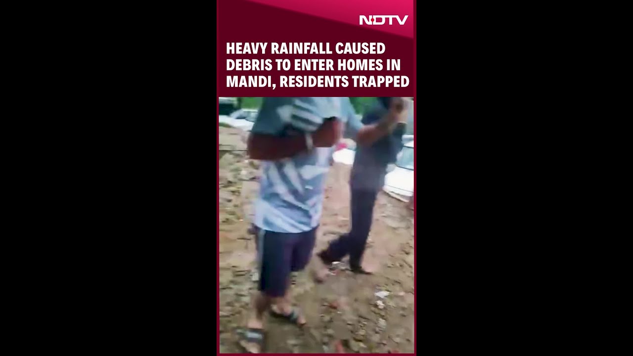 Heavy Rainfall Caused Debris To Enter Homes in Mandi, Residents Trapped, Rescue Ops On