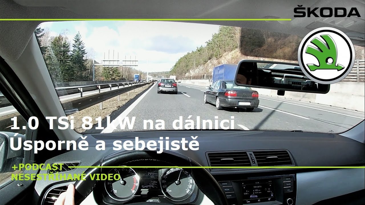 Dálniční záznam: Dva testy spotřeby u Škody Fabia III 1.0 TSi 81kW 6st-MAN při 95km/h a 140km/h