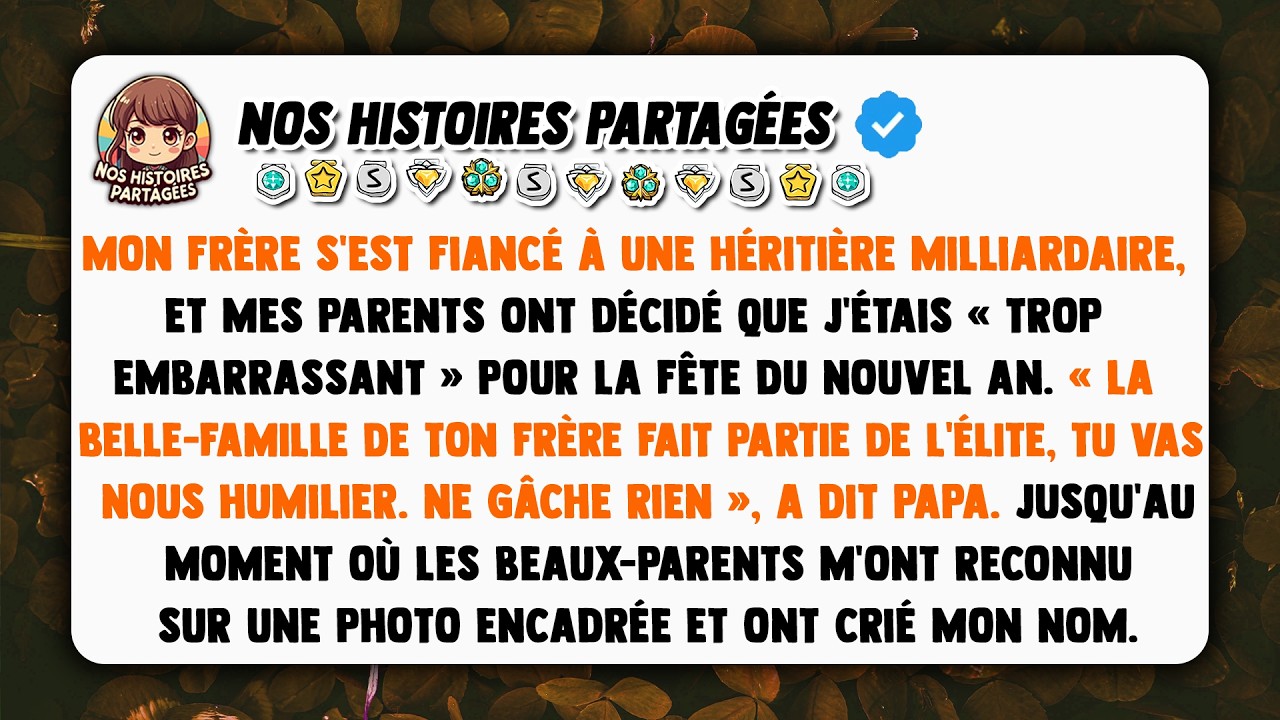 Mon frère s'est fiancé à une héritière milliardaire, et mes parents ont décidé que j'étais...