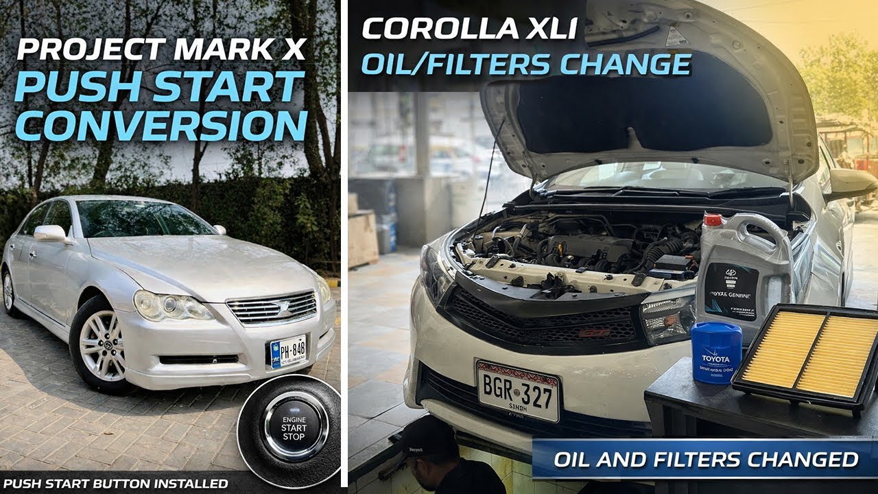 All Projects Update! | Mark X Push Start Conversion | Toyota Corolla Xli Oil/Filters Changed 