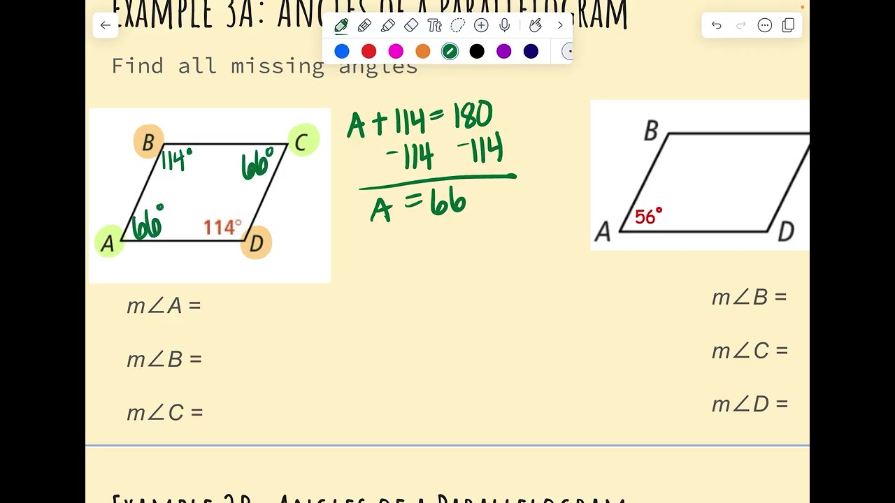Properties of Parallelograms