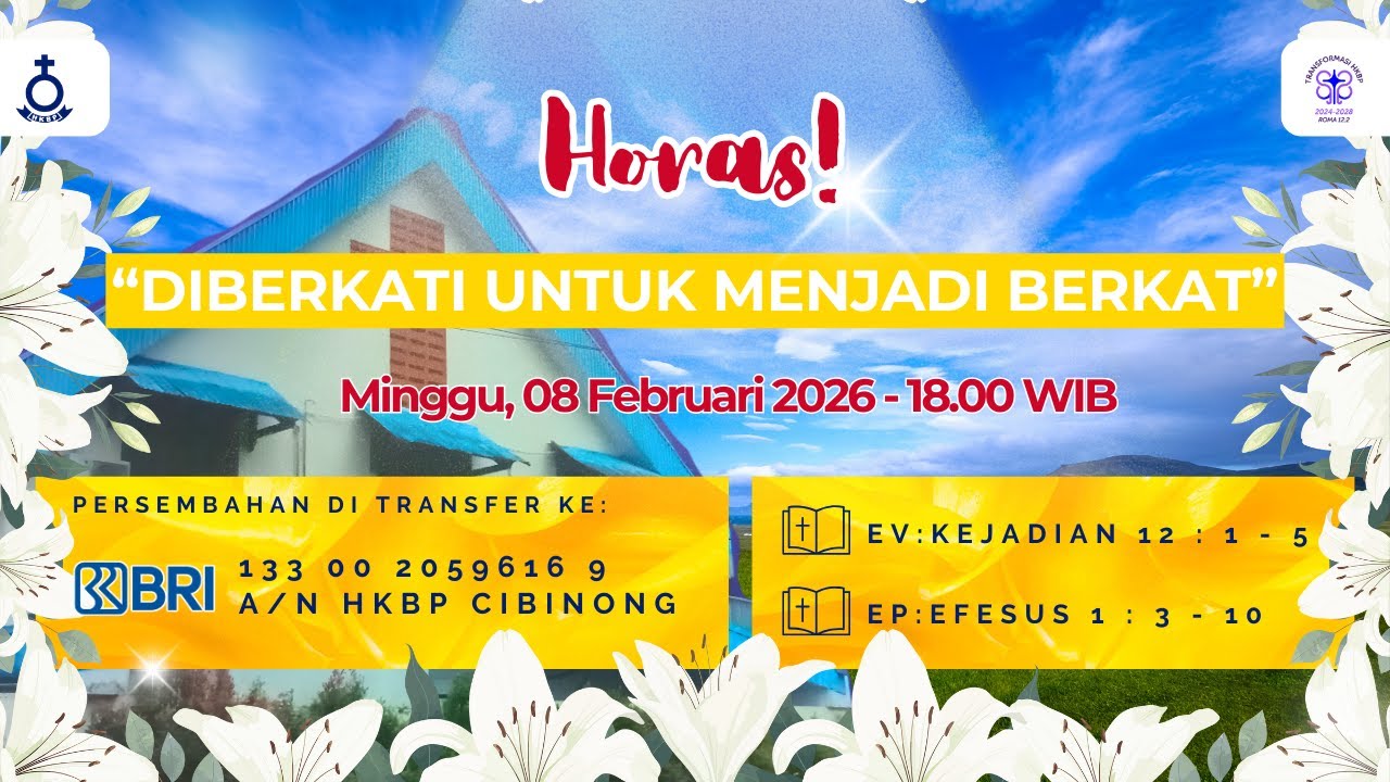 IBADAH MINGGU INVOCAVIT (MINGGU, 22 FEBRUARI 2026 PKL 10.00 WIB)
